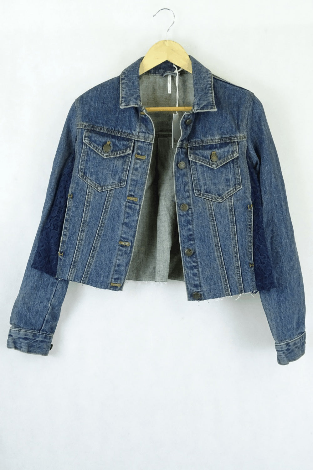 Free People Denim Lace Jacket S