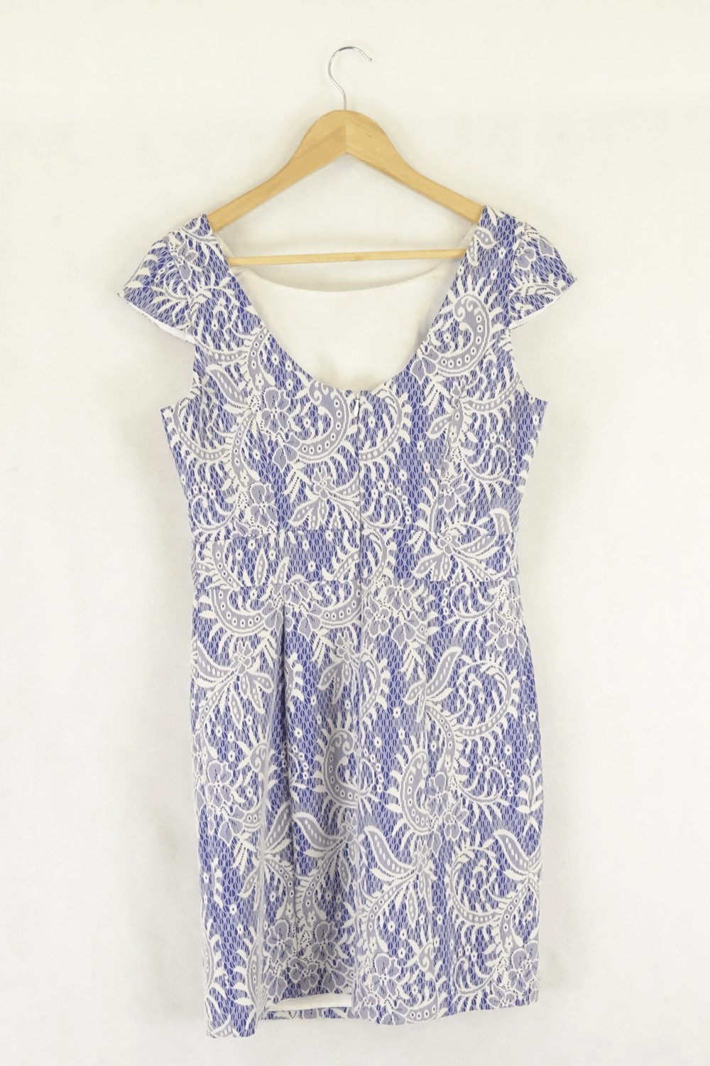 Review Blue And White Lace Dress 10