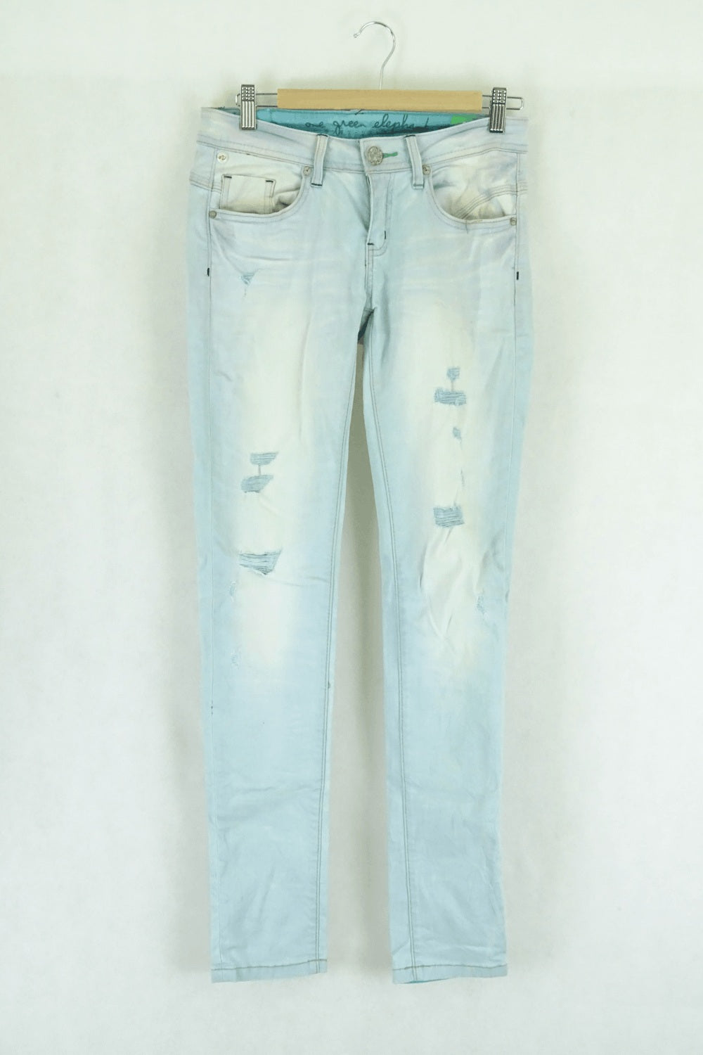 One Green Elephant Blue Pants S