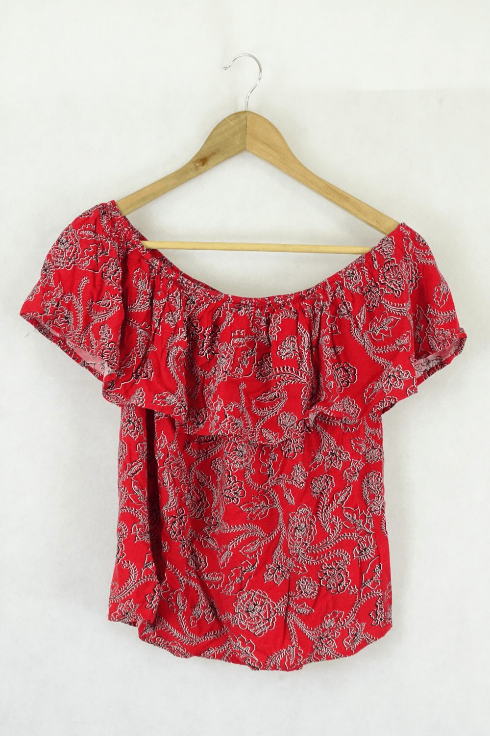 Bardot Red Floral Top 6
