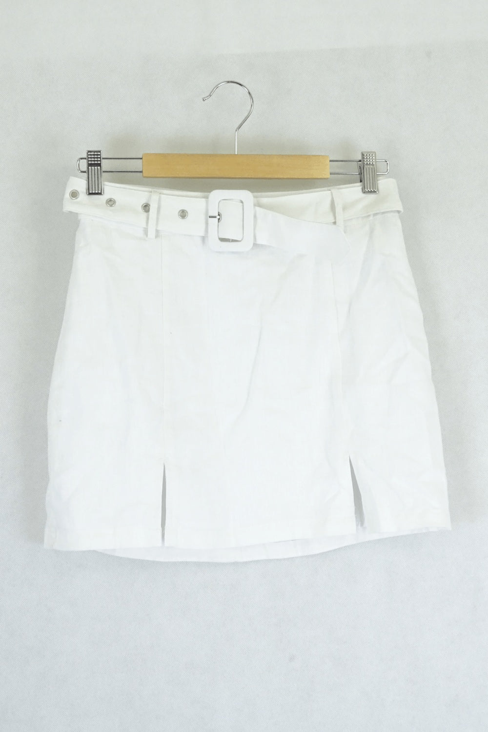 Glassons White Linen Skirt 8