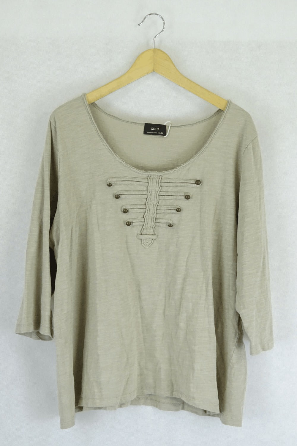 Sara Brown Long-Sleeved Top XXL