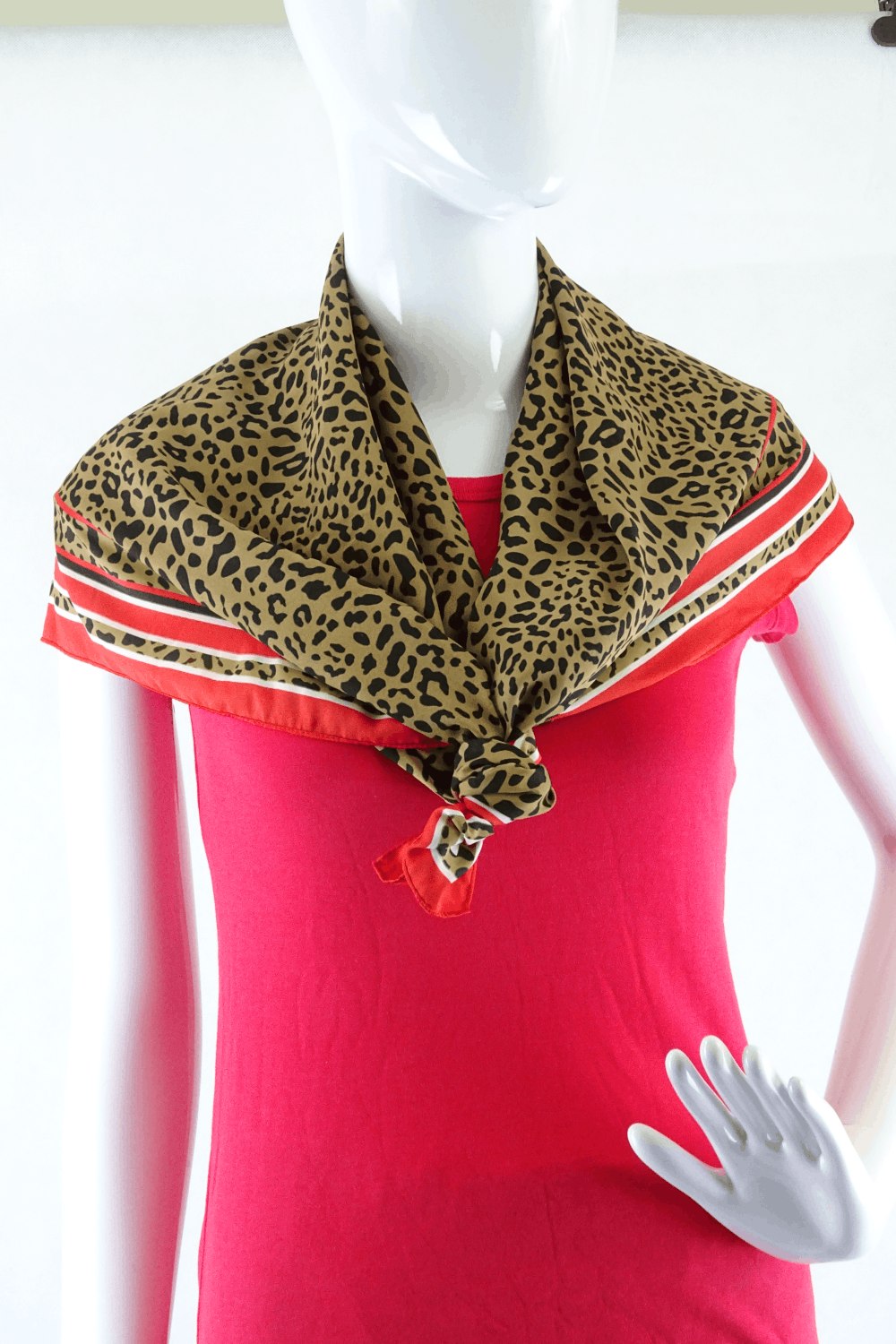 Seed Animal Print Scarf Brown