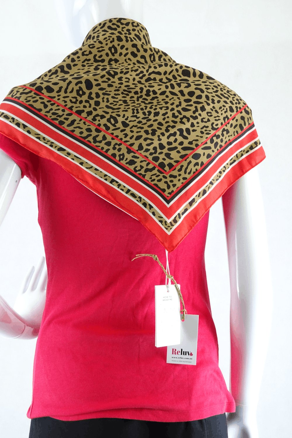 Seed Animal Print Scarf Brown