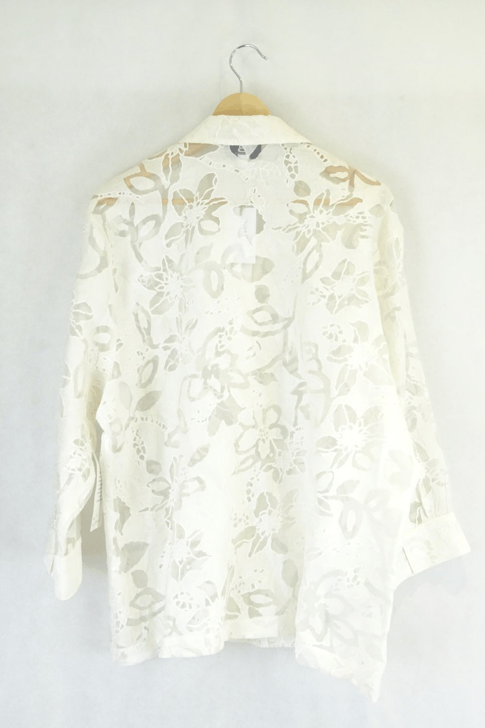 Bib White Lace Button Down Blouse 22