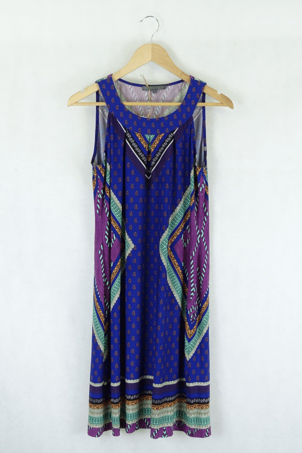 Hartford Patterned Blue Dress 8