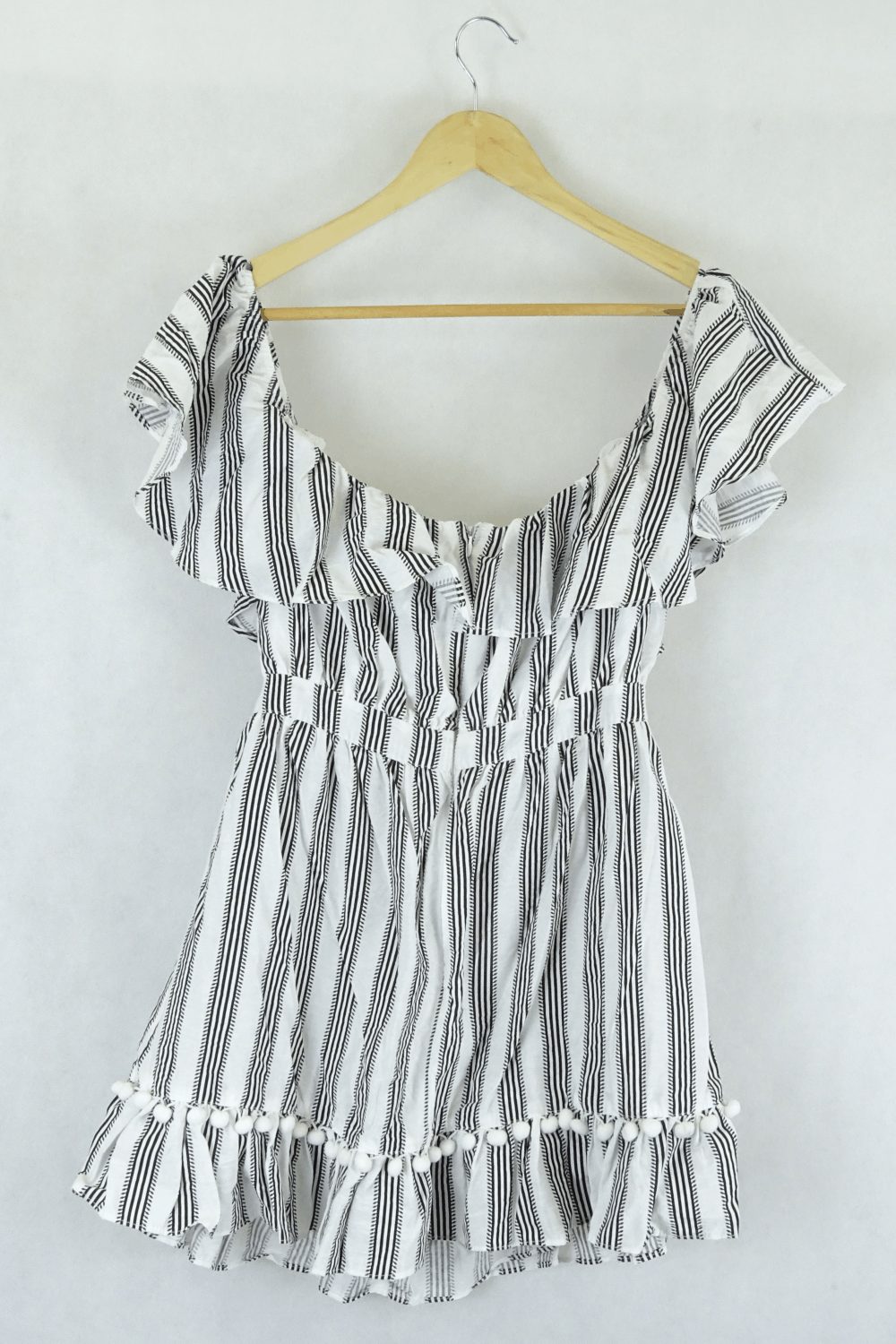 Pilgrim Black And White Striped Dress 12