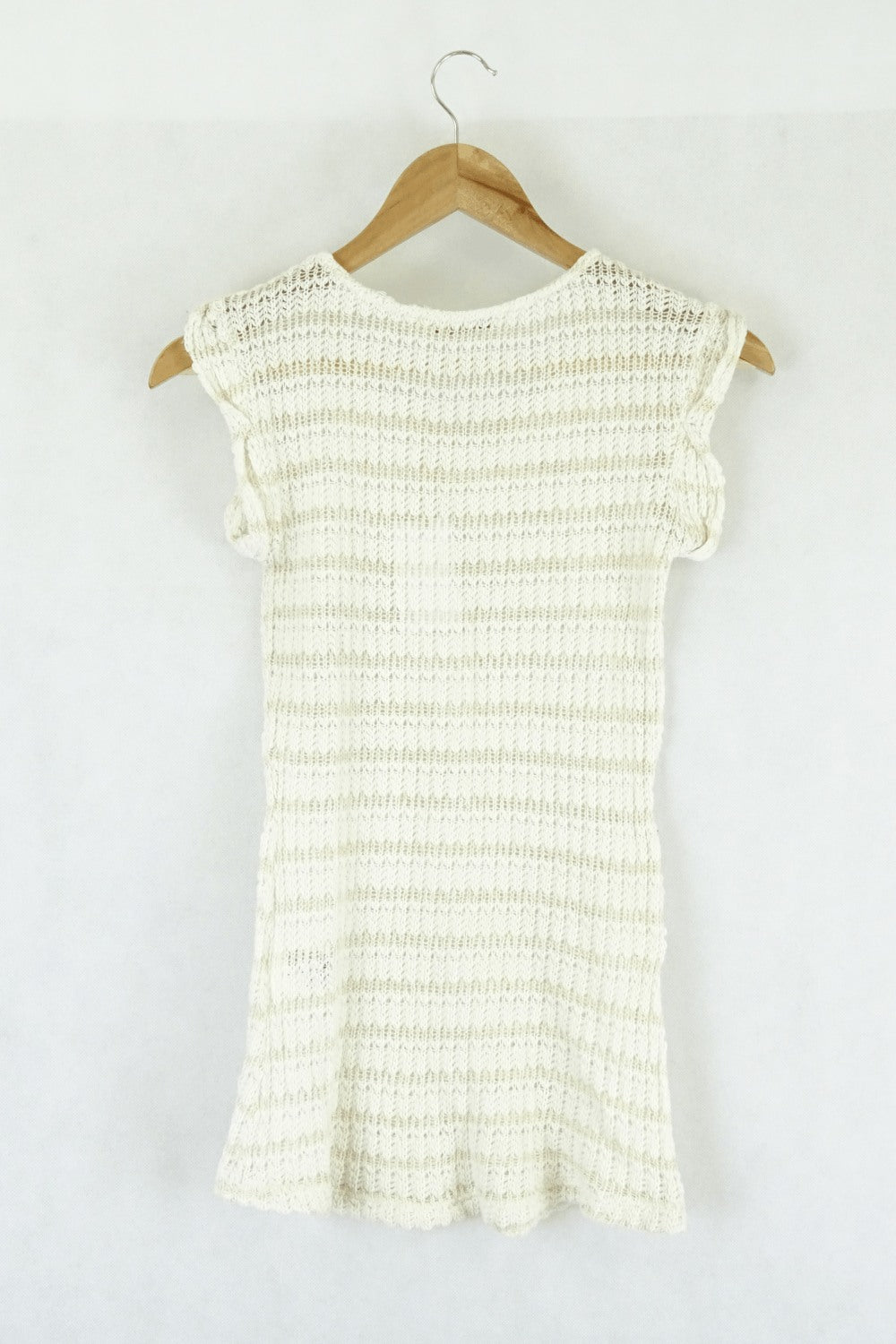 LK &amp; JNS DEW knitted white and gold top S