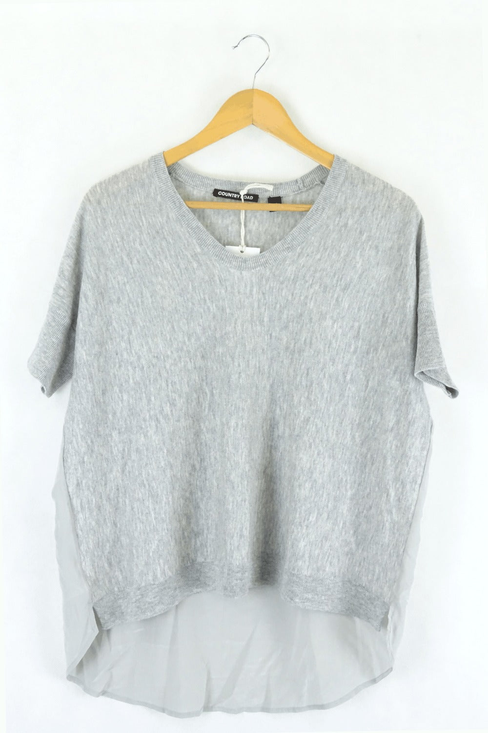 Country Road Grey Knit Blouse XXS