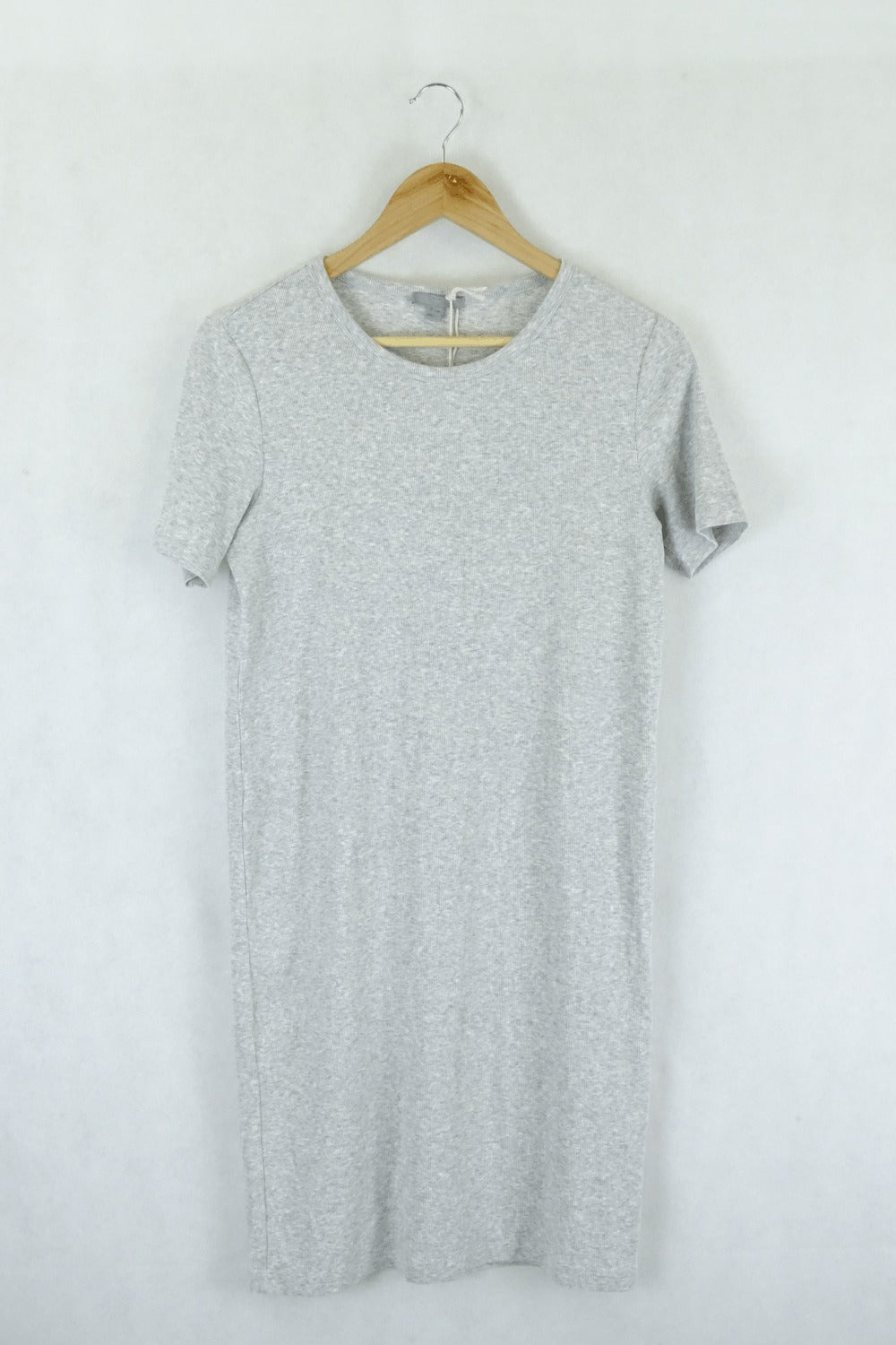 Cos Grey Ribbed Dress S