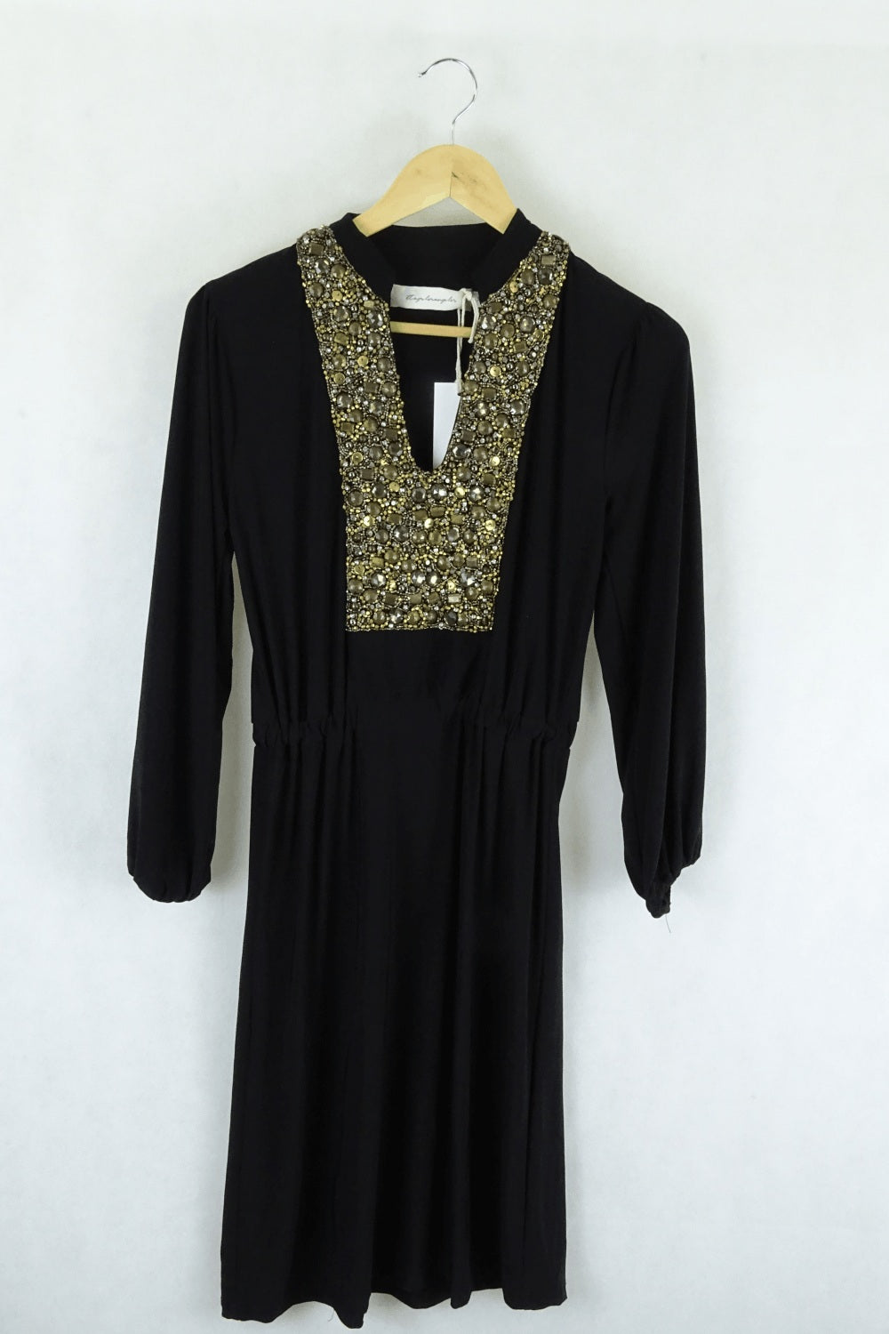 Black Beaded Dress S