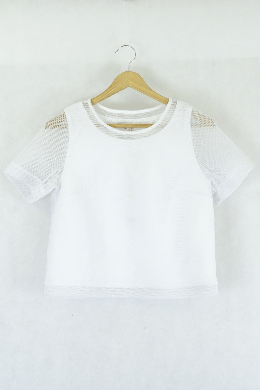 Kookai mesh white top 38