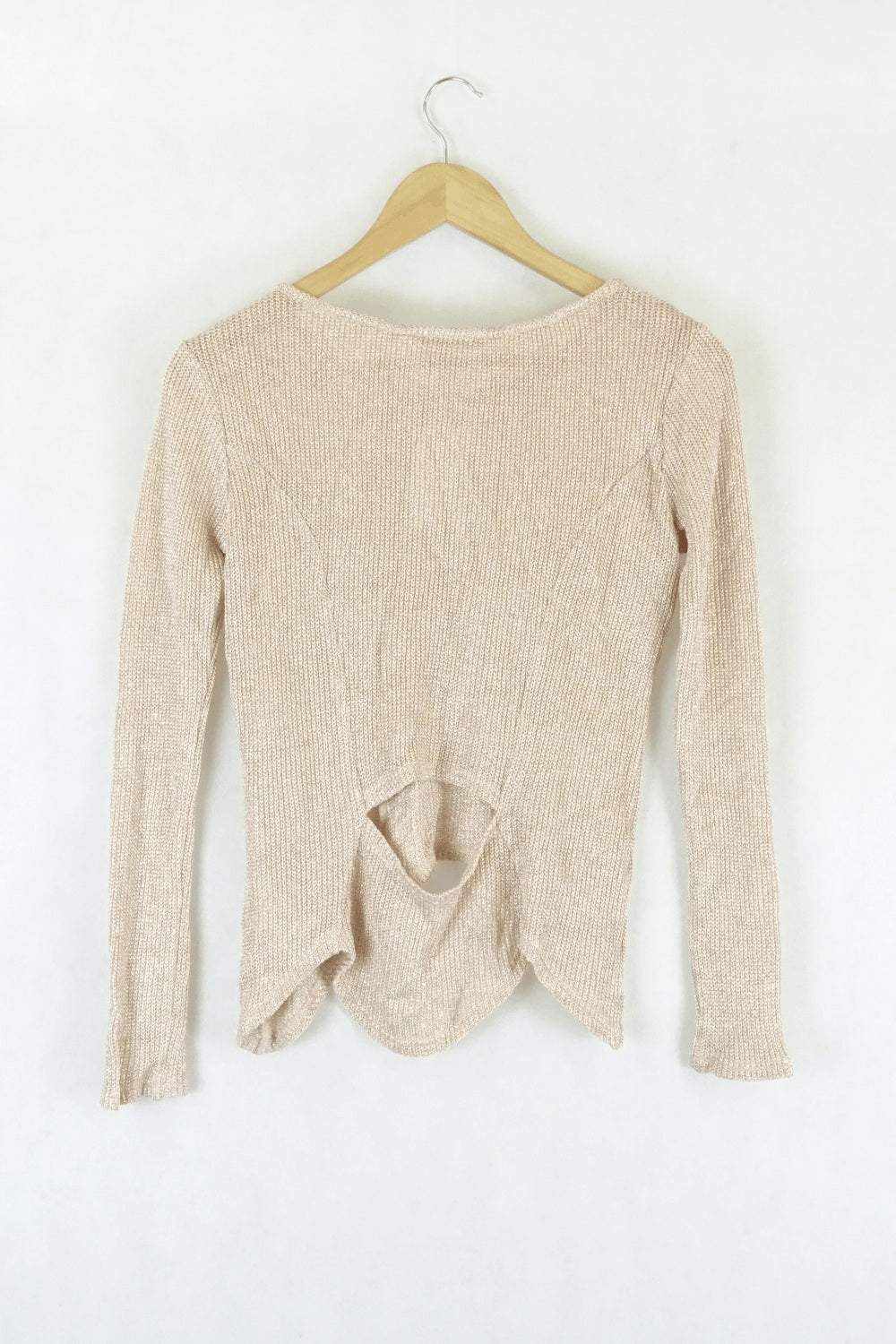 Ixiah Cream Sparkle Knit Top 8