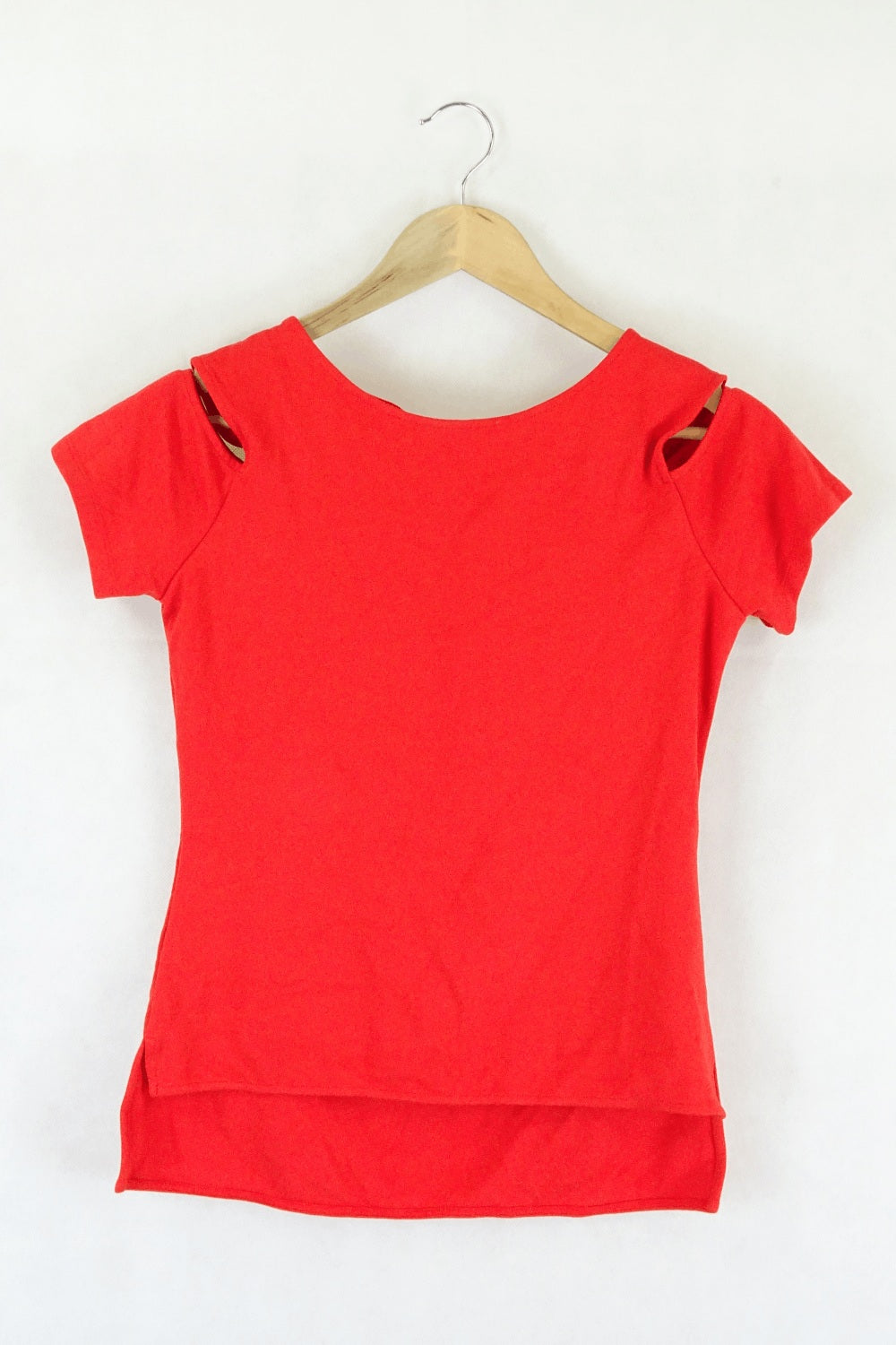 Karen Millen Red Cold-Shoulder Top 10
