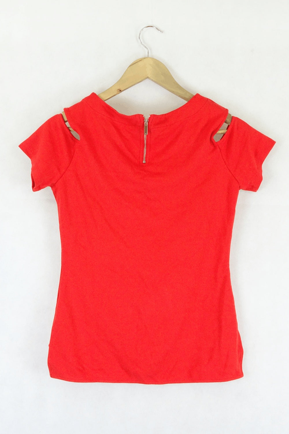 Karen Millen Red Cold-Shoulder Top 10