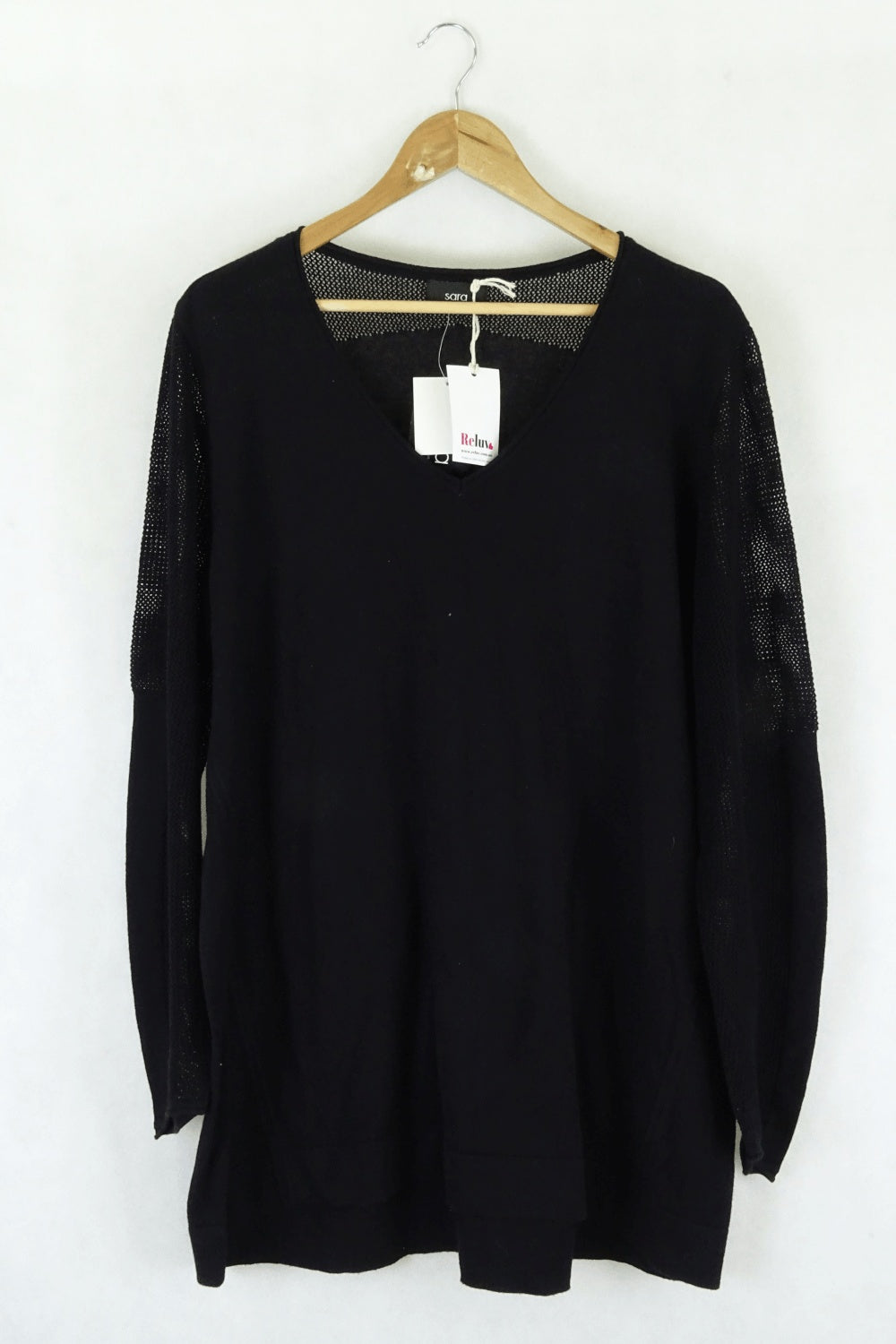 Sara Black Knitted Top XXL