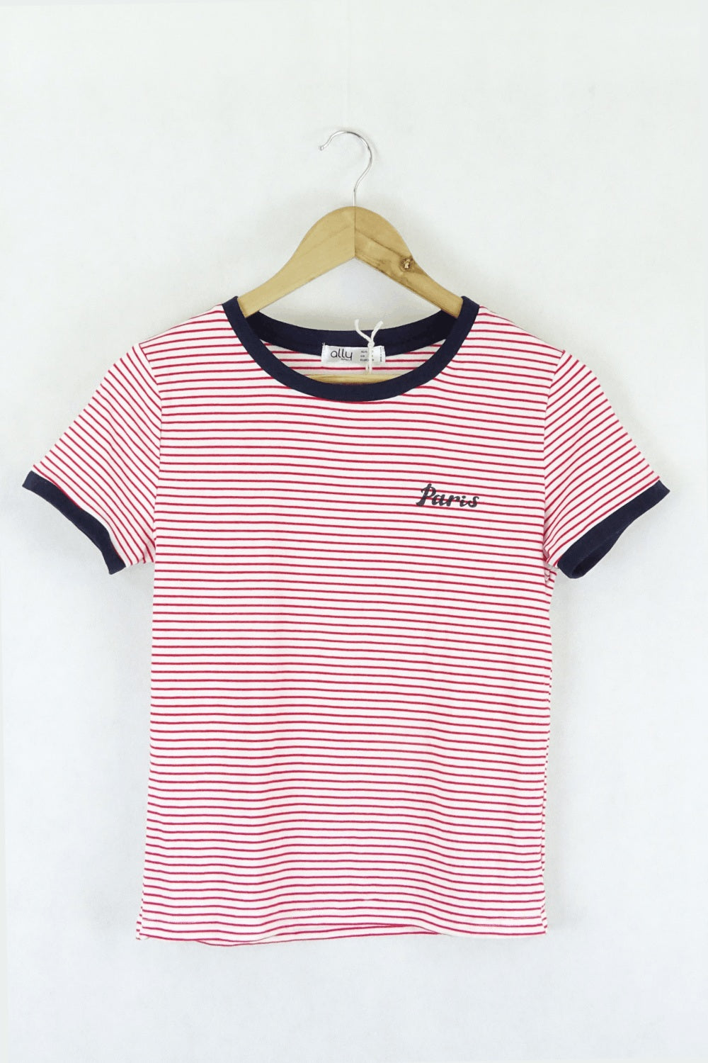 Ally Red And White Stripe T-Shirt S