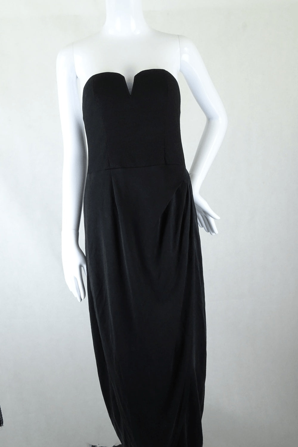 Isla Strapless Black Maxi Dress S