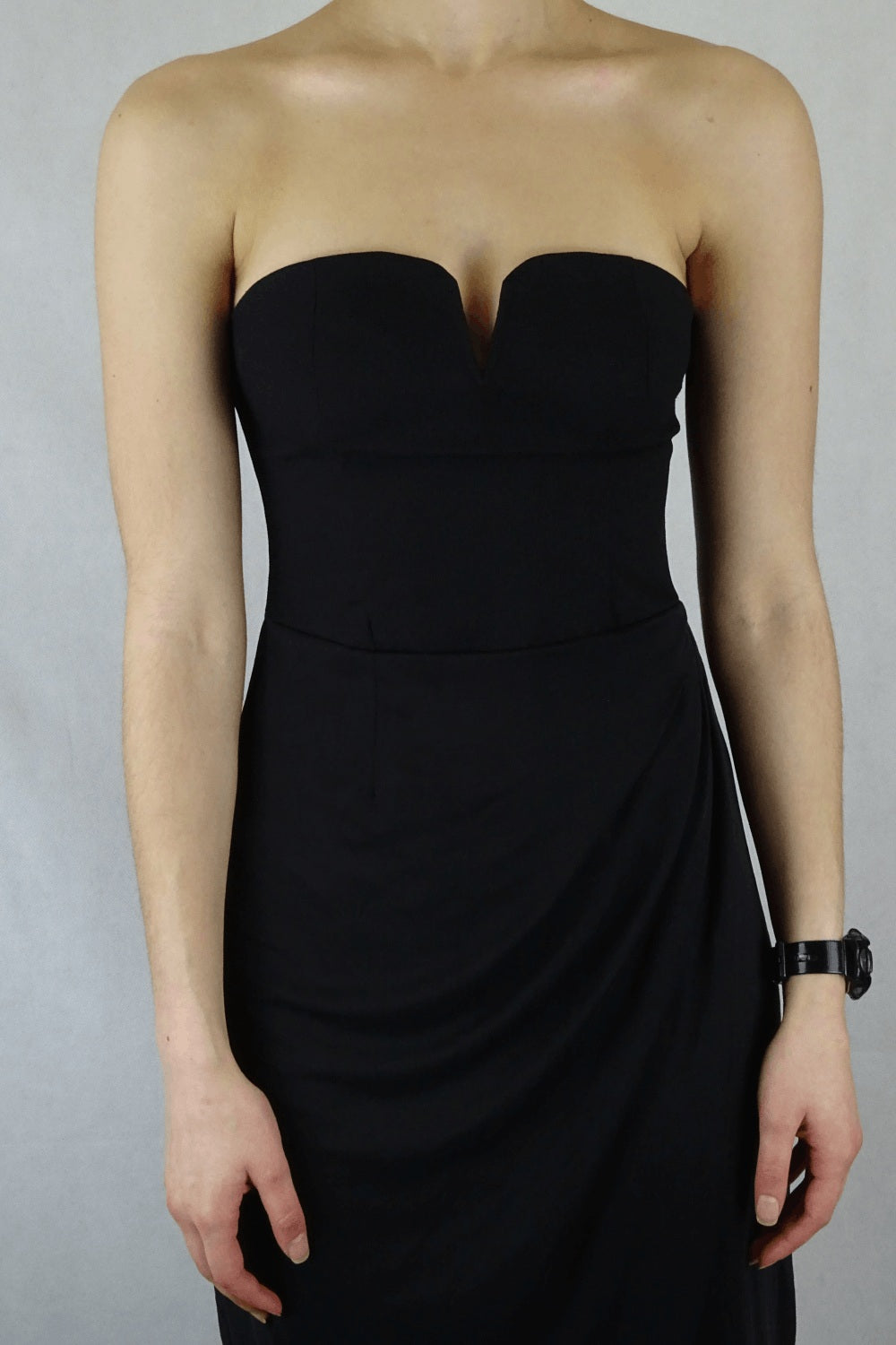 Isla Strapless Black Maxi Dress S