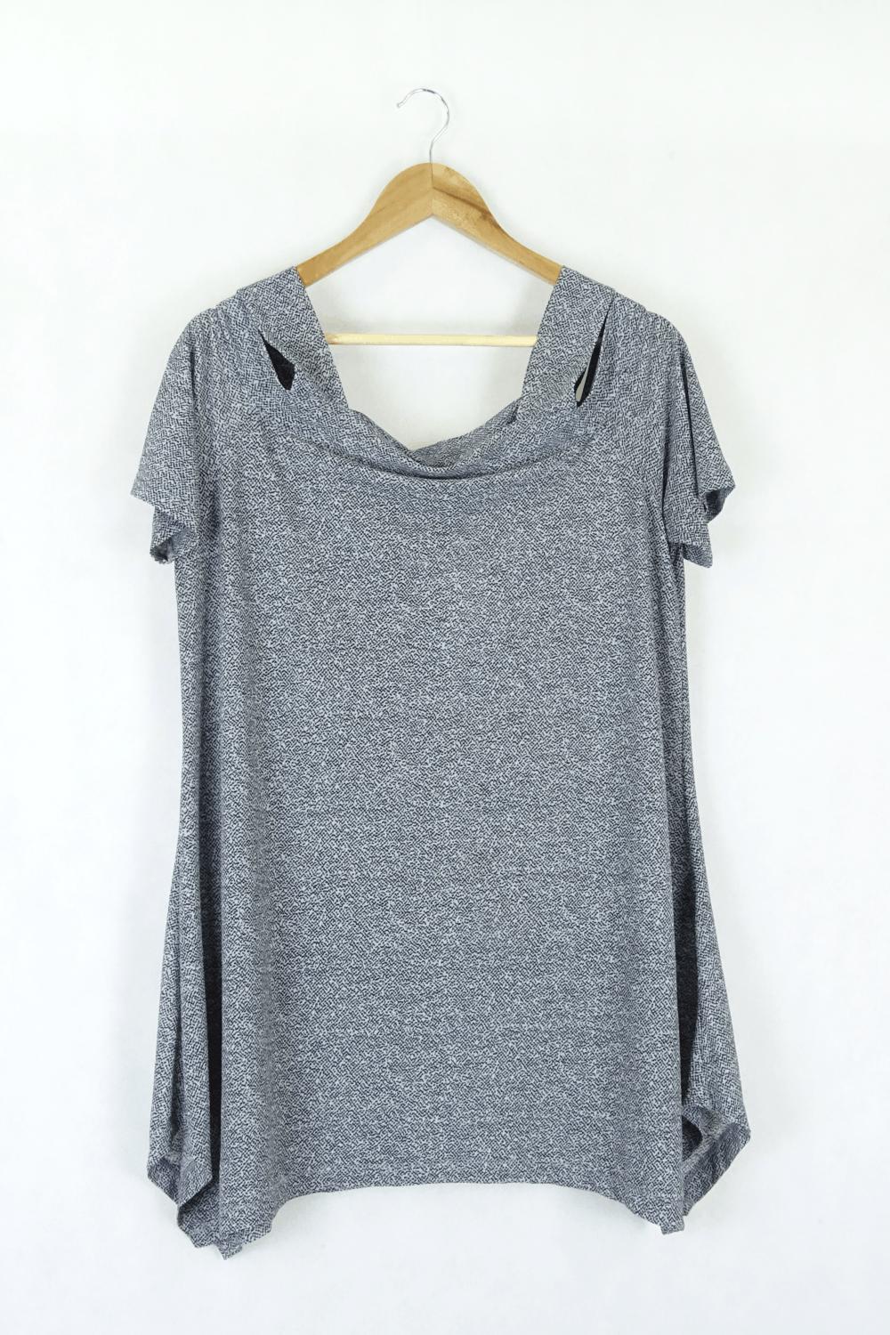 Taking Shape TS Grey Blouse Xxs