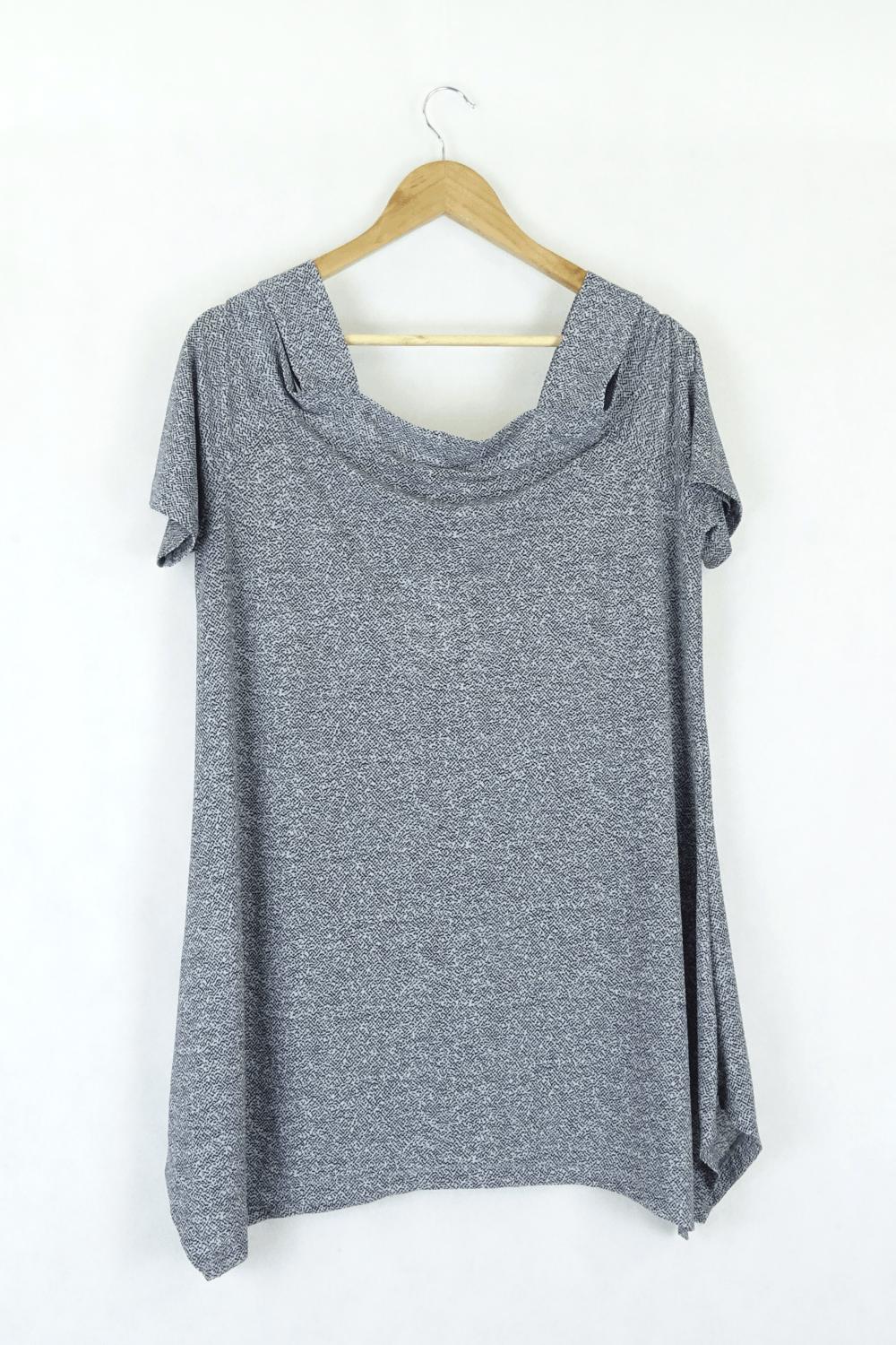 Taking Shape TS Grey Blouse Xxs