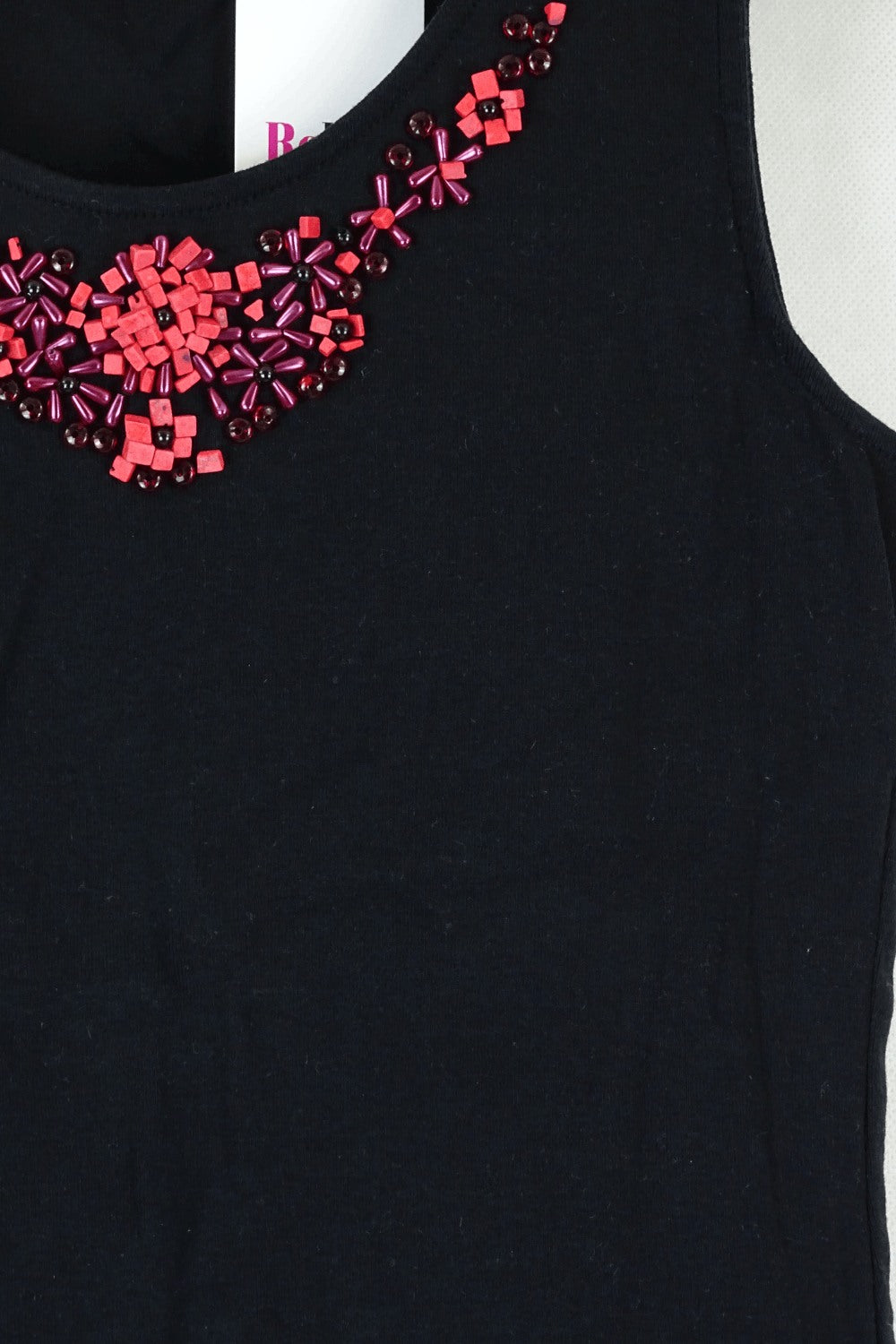 Sussan Black Beaded Singlet Top S