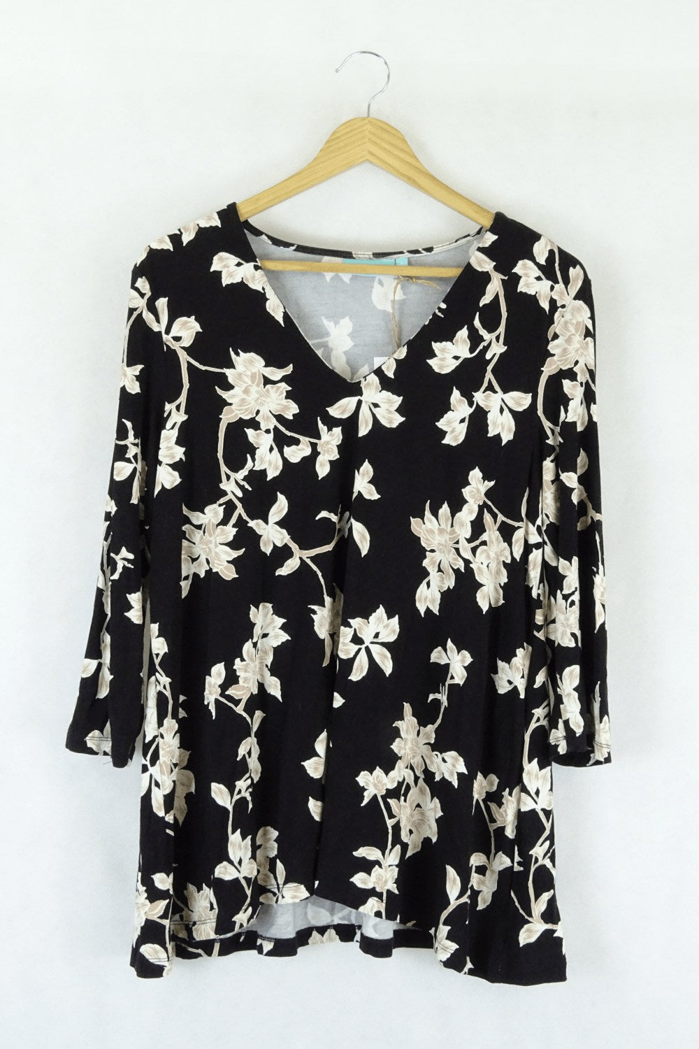 Blue Illusion Floral Top M