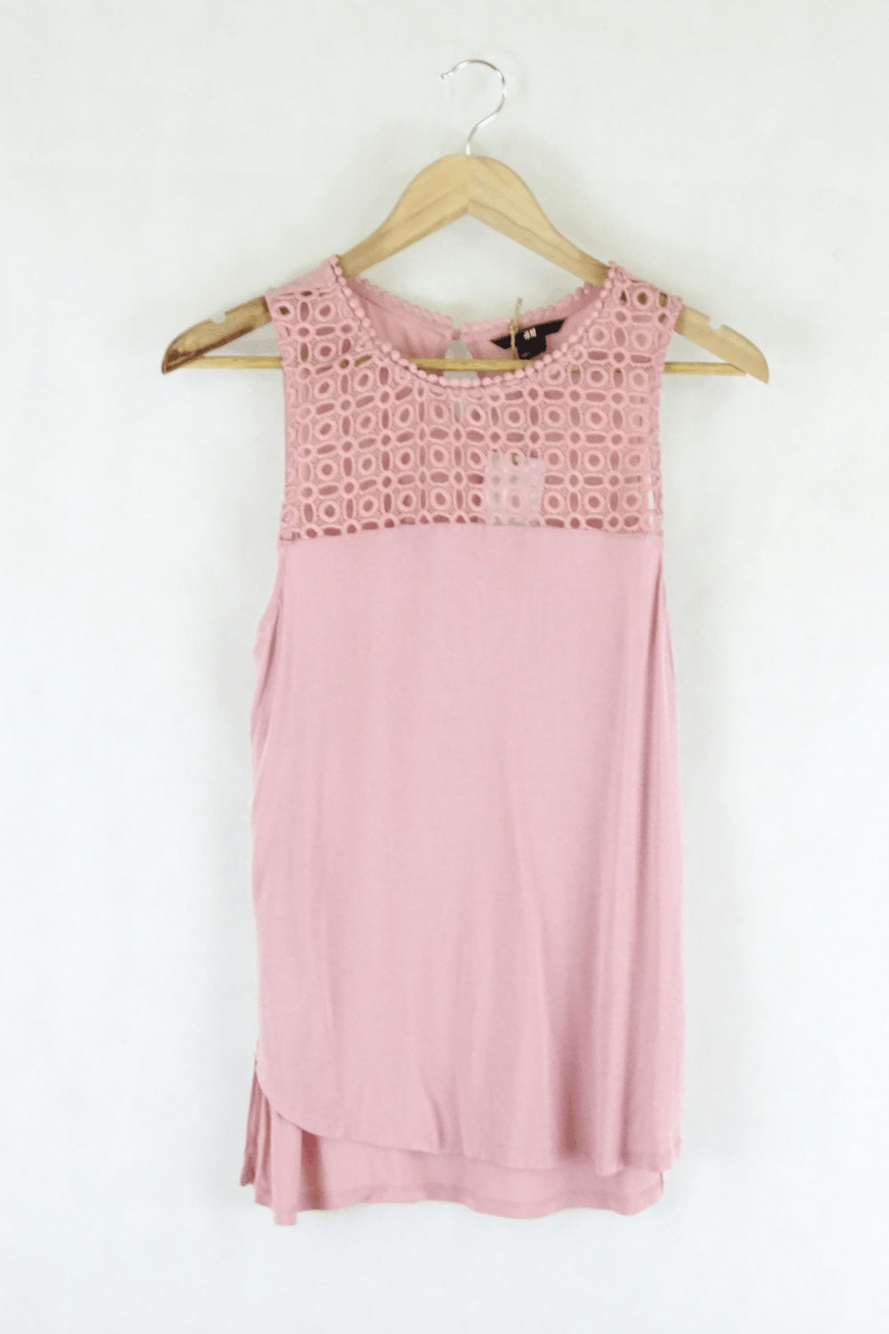 H&M Pink Lace Top S