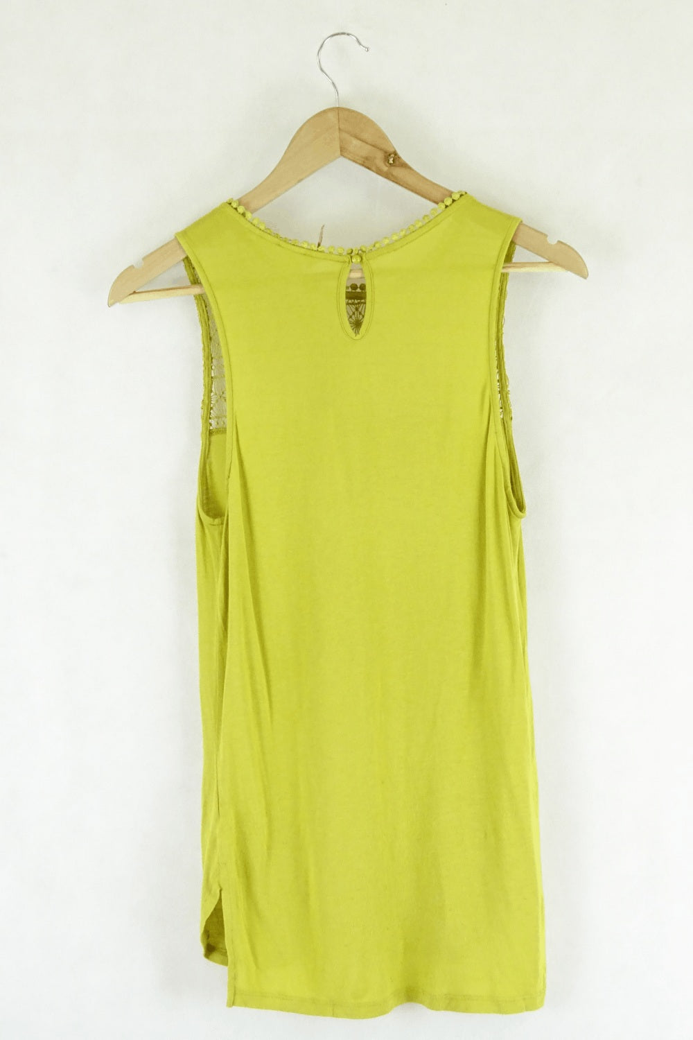 H&amp;M Yellow Mustard Top Lace S