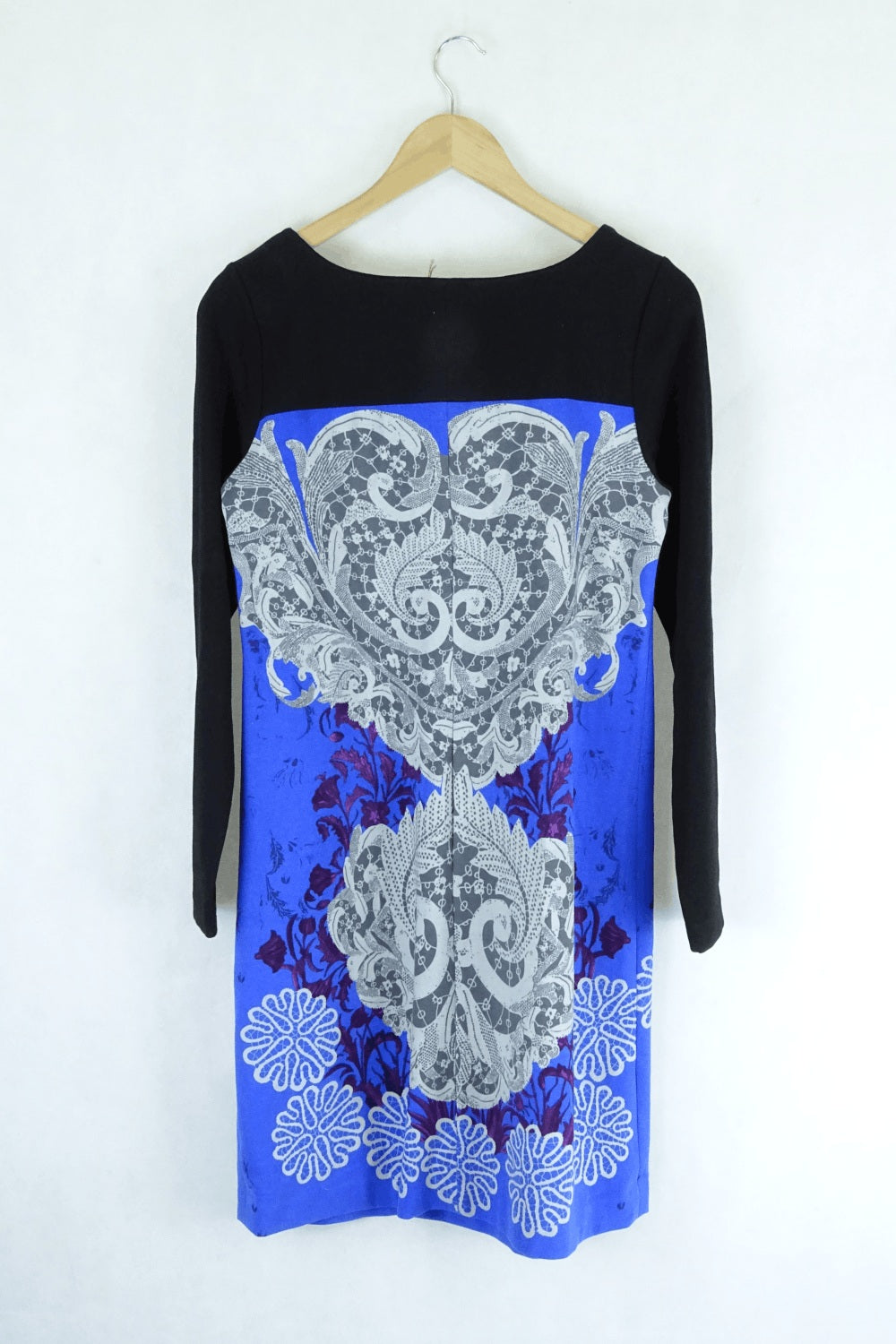 Didier Parakian Long Sleeve Pattern Dress 42 (AU 14)