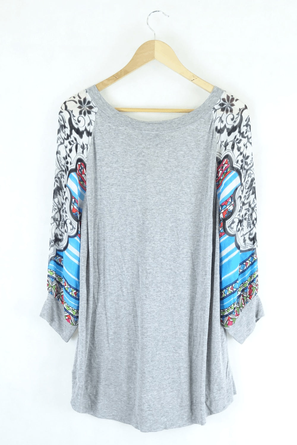 Half Bob Long Sleeve Colourful Top S