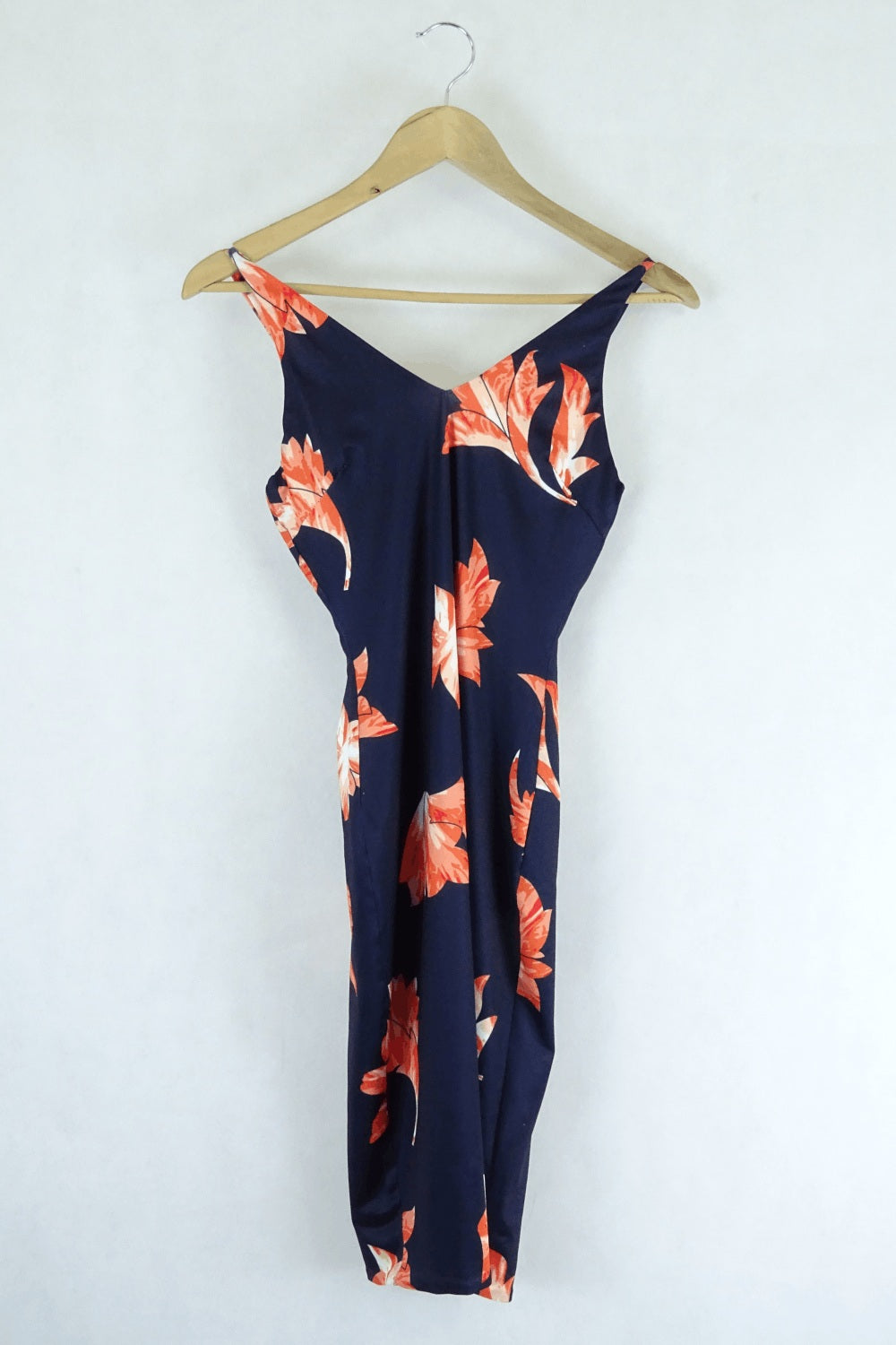 Blossom Floral Dress Navy And Orange 6