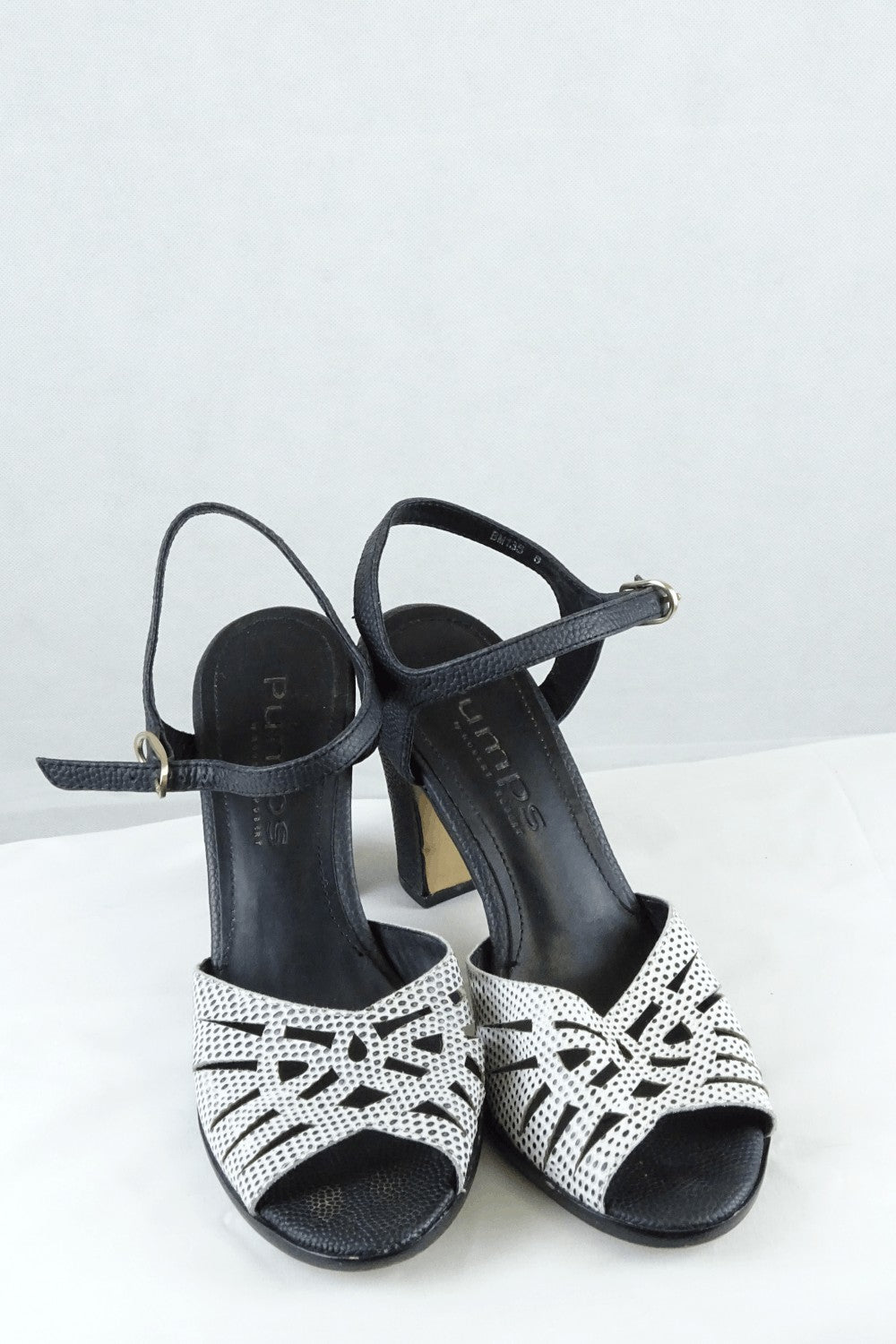 Robert Black And White Pumps 8