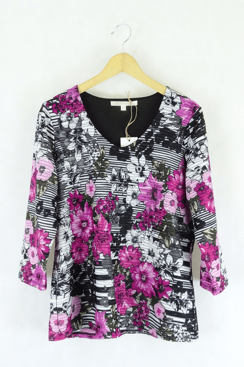 Noni B Purple Floral T-Shirt M