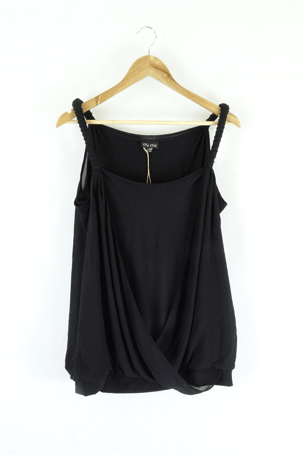 City Chic Black Singlet XX's