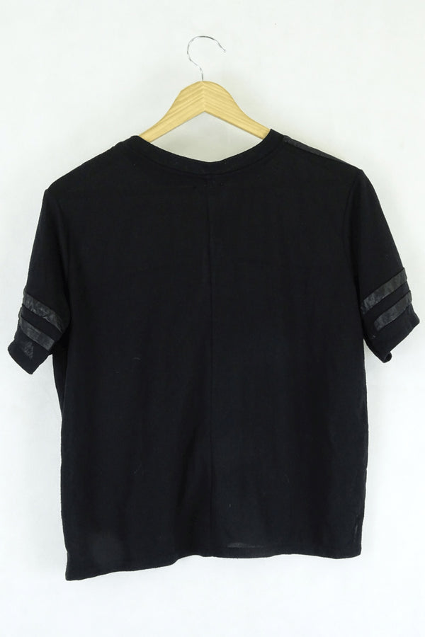 Zara Black T-Shirt M - Reluv Clothing Australia