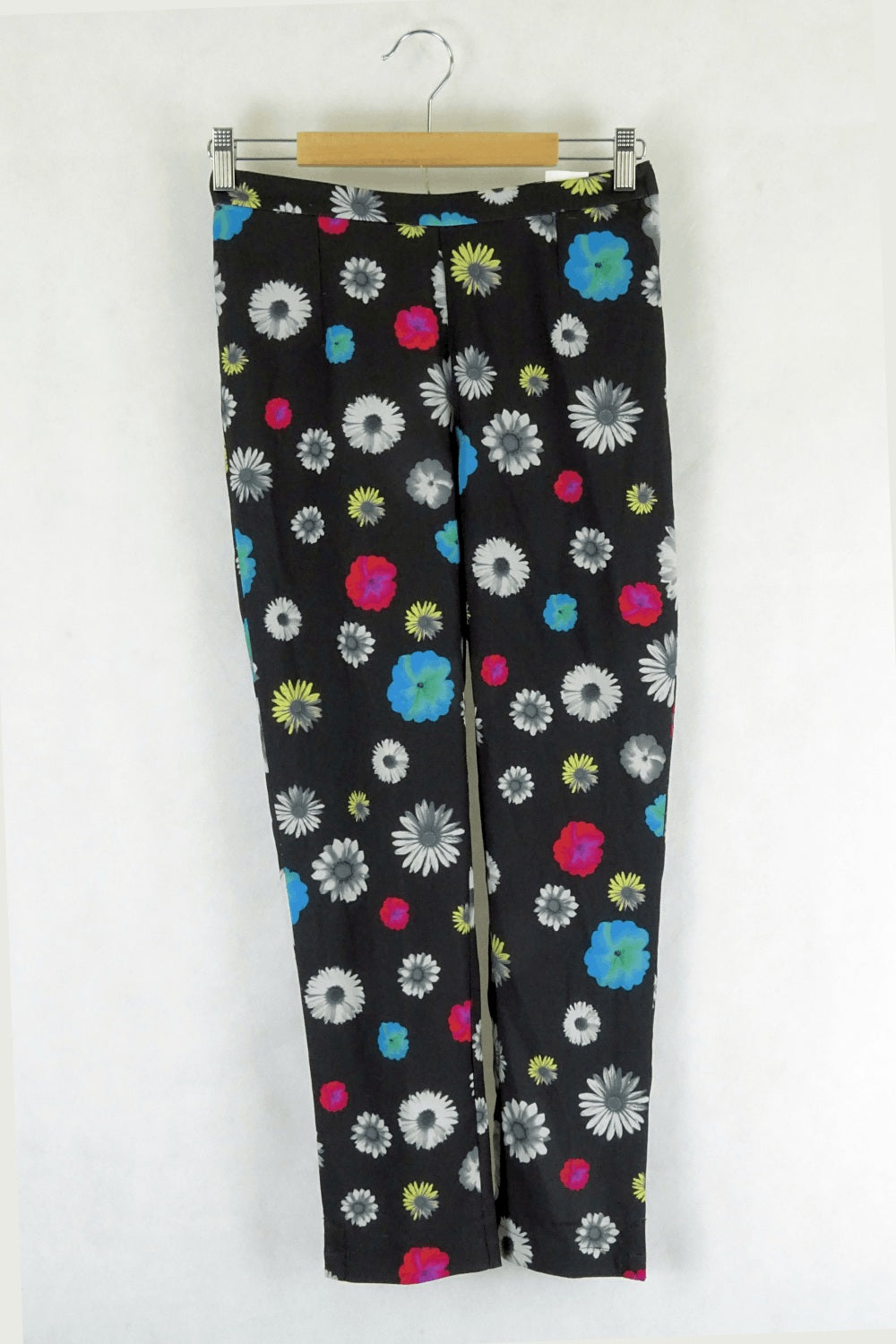 Minty Meets Munt Black Floral Pants Xs
