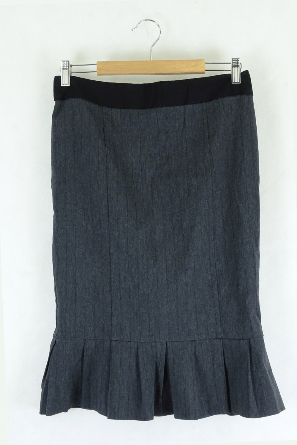Cue Grey Flared Pencil Skirt 10