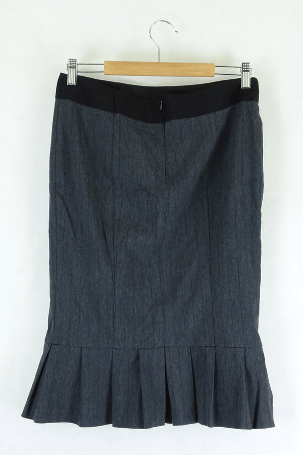 Cue Grey Flared Pencil Skirt 10 - Reluv Clothing Australia