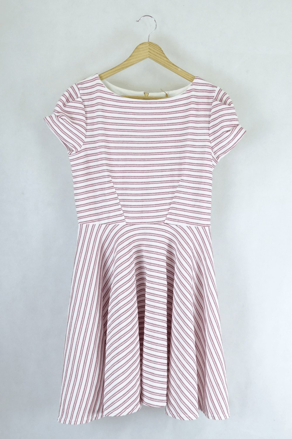 Closet Pink Striped Pink And White Sparkle Dress 14