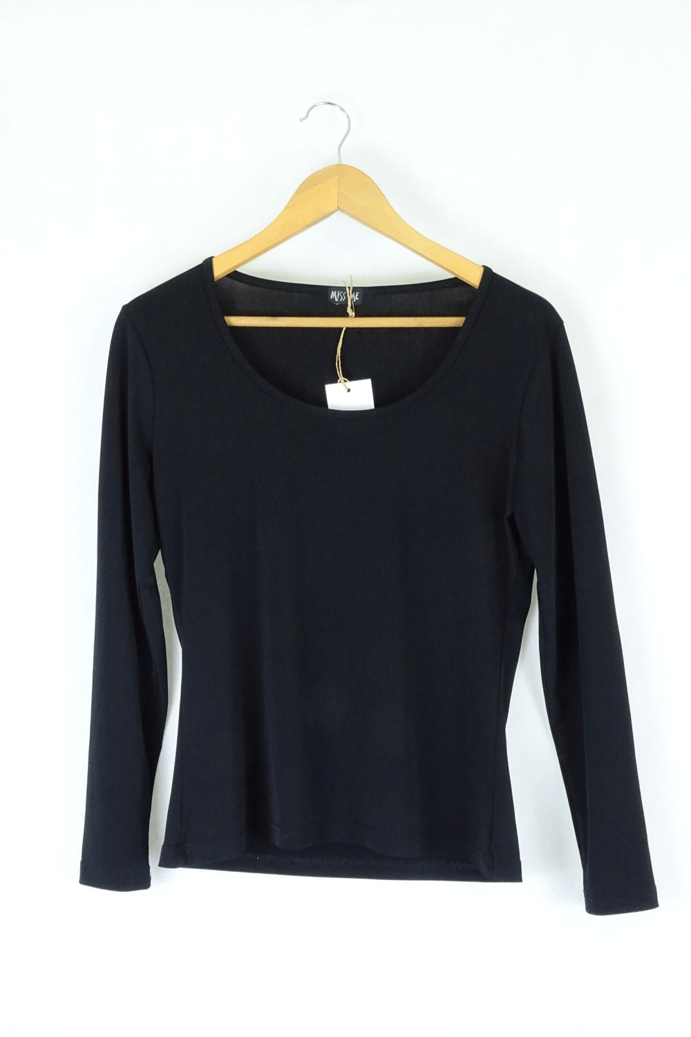 Miss Me Black Long Sleeve Top S