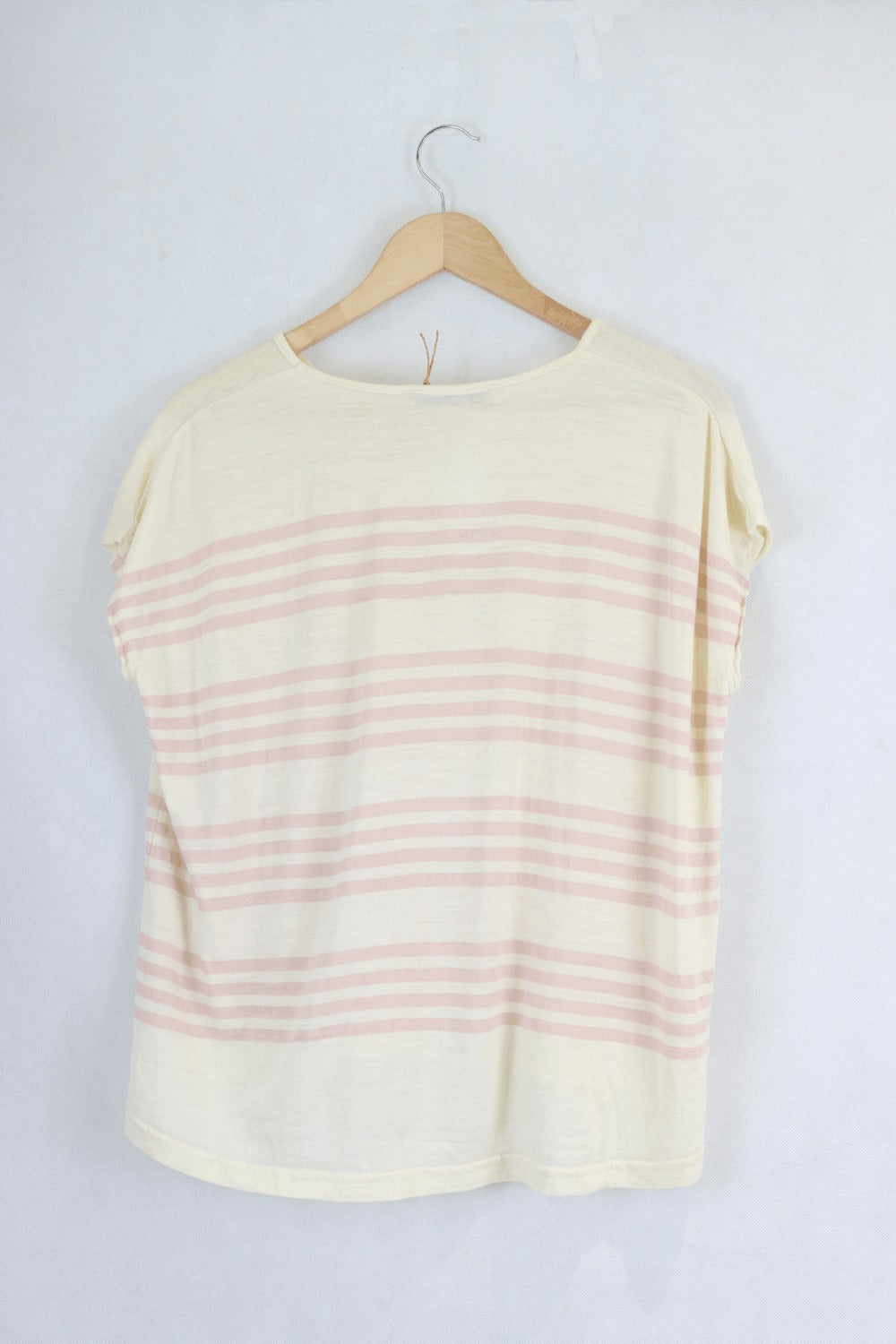 Victoria Woods Cream And Pink Striped T-Shirt 2 (10AU)
