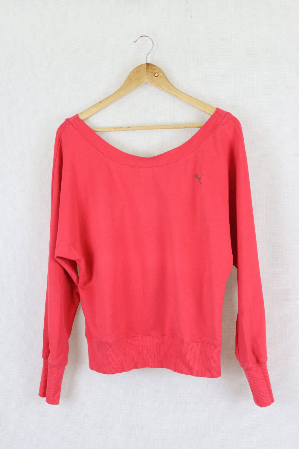 Puma Pink Top With Lace Up Detail L