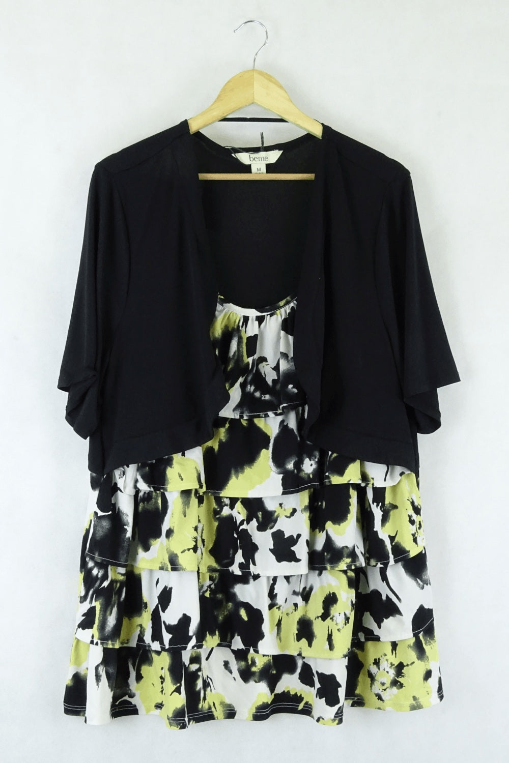 BEME Black &amp; Yellow Top M