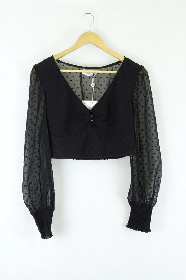 Hello Molly Sheer Black Top 10 - Reluv Clothing Australia