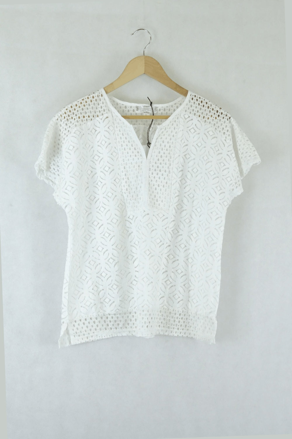 Shannon Ford White Lace Top L