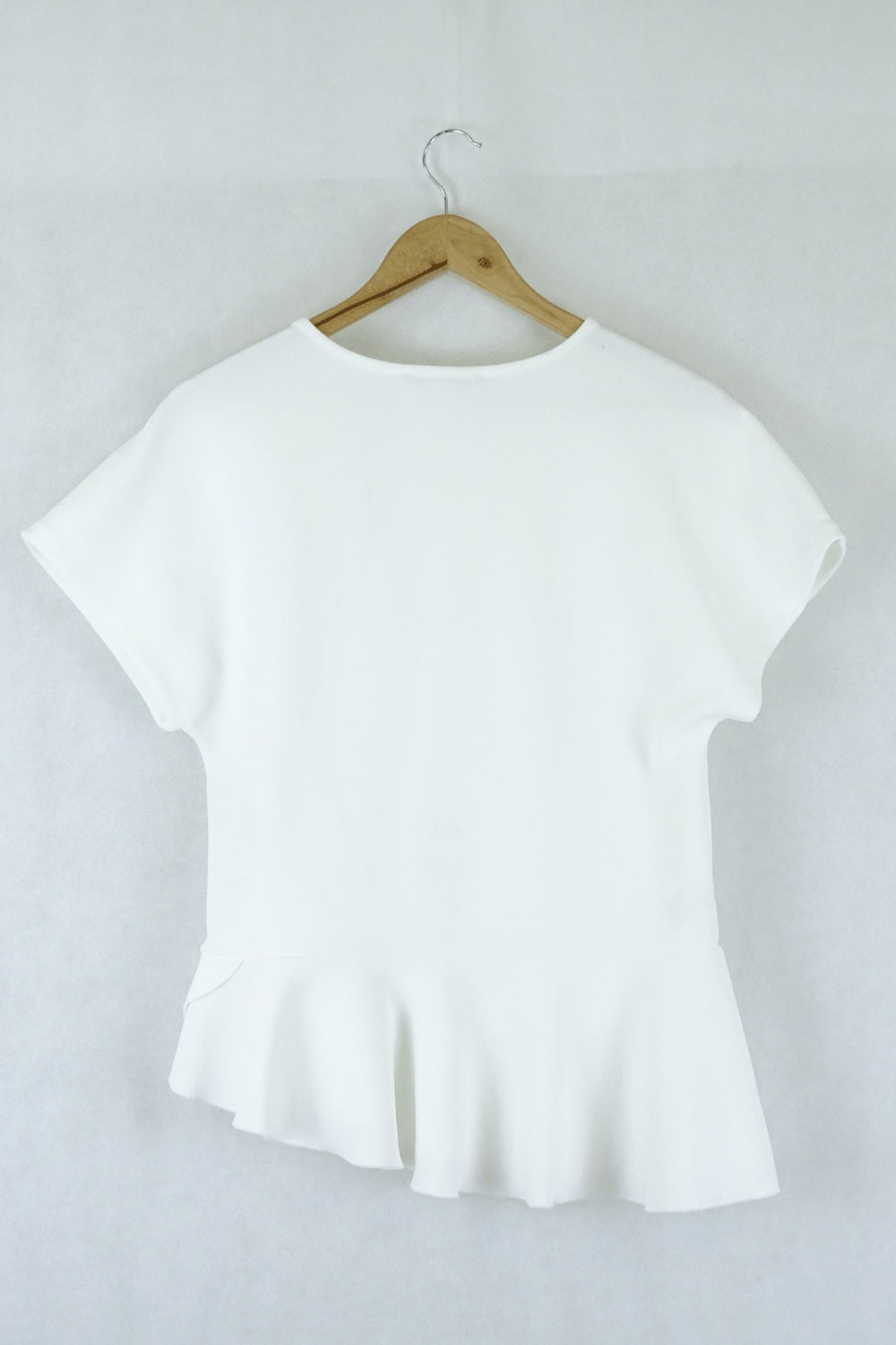 Country Road White Peplum Blouse XS