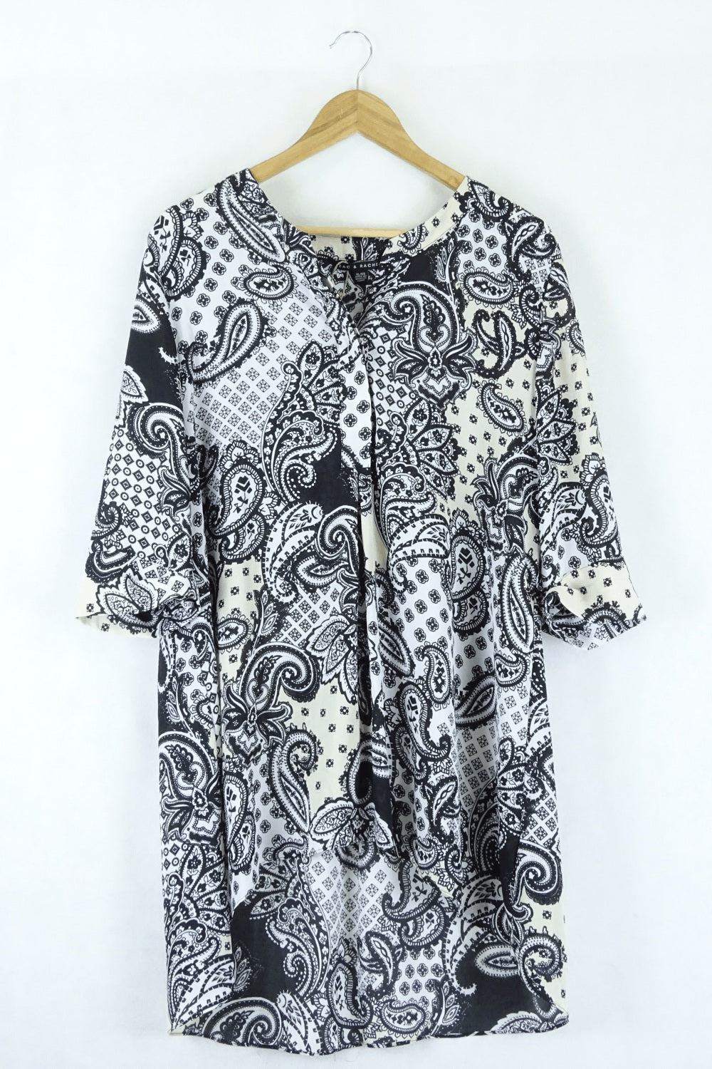 black and white tunic tops
