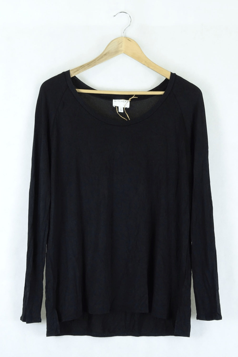 Witchery Black Long Sleeve Top Xs