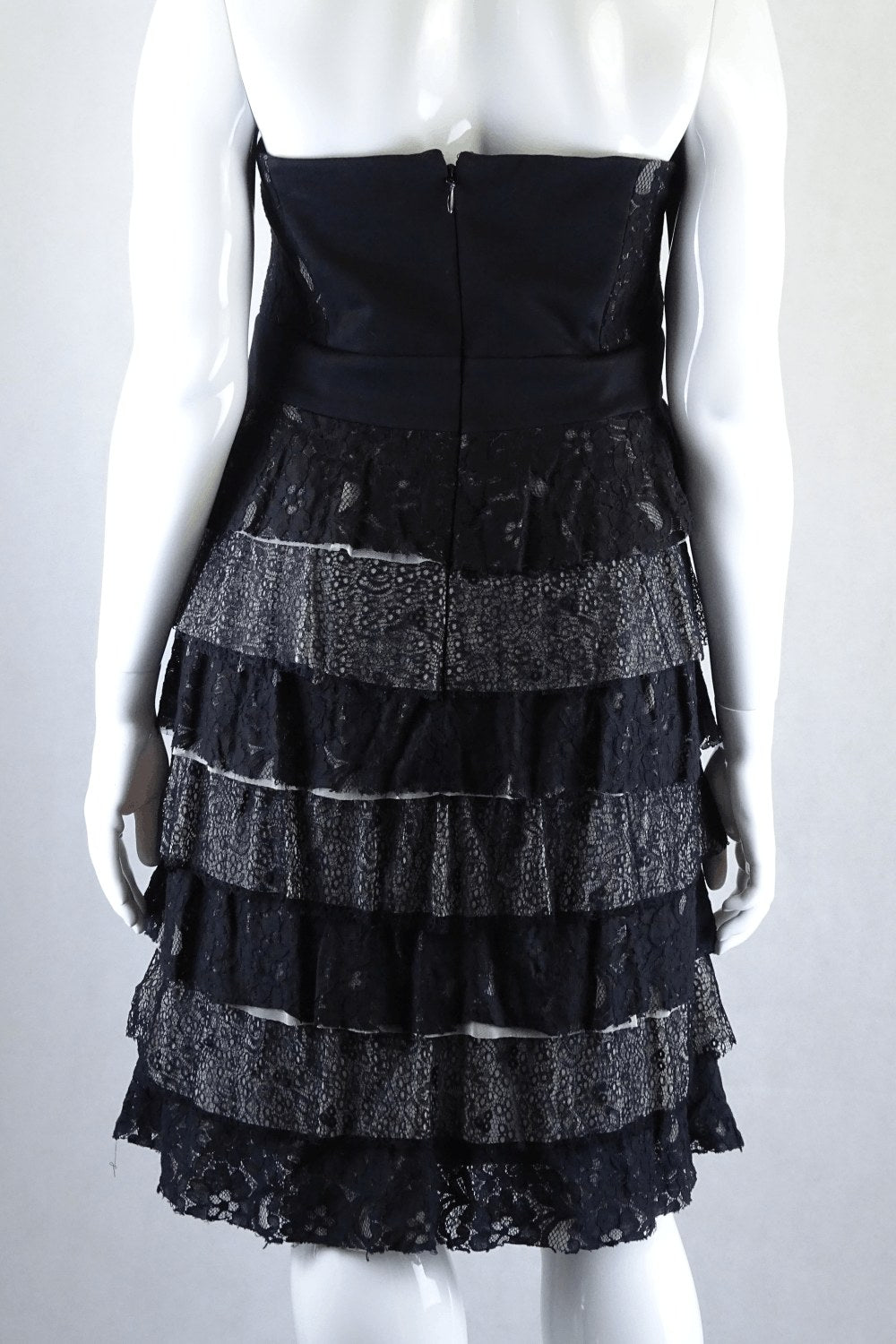 City Chic Black And Cream Dress M